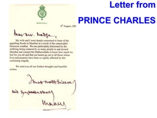 Letter from
PRINCE CHARLES
 