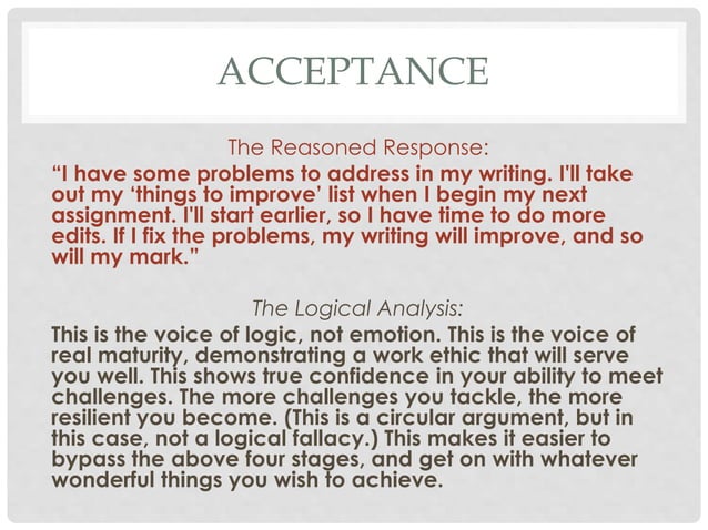 The DABDA Stages of Assessment Grief