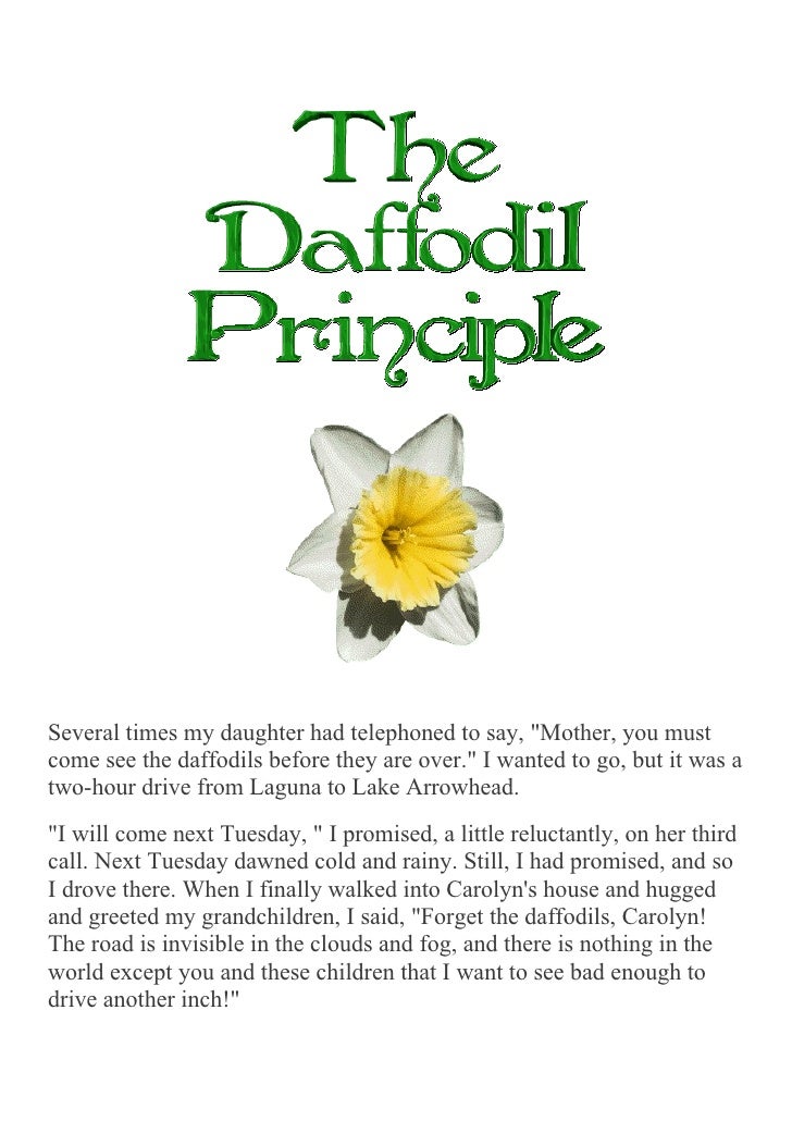 The Daffodil Principle