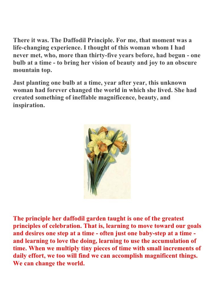 The Daffodil Principle