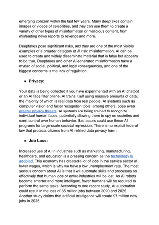 The Danger and Risk of AI | PDF
