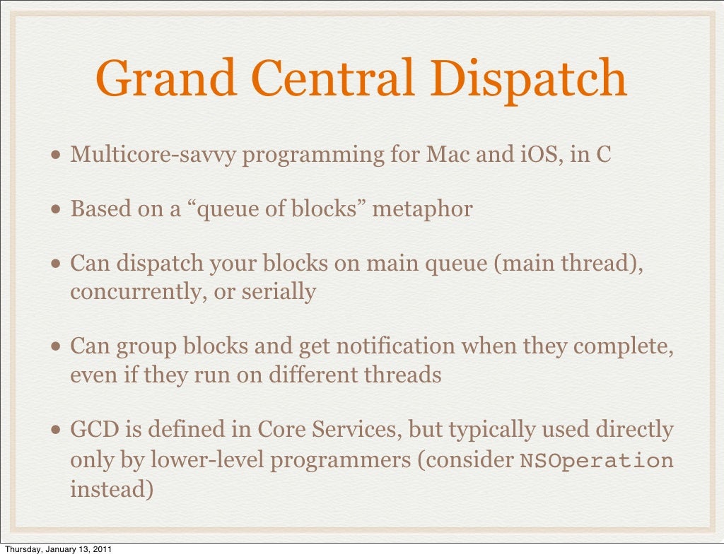 How Does Grand Central Dispatch Work? – MRCQ
