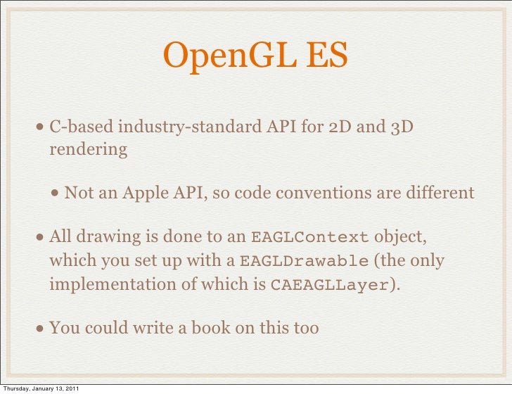 Opengl Es C Based Industry Standard