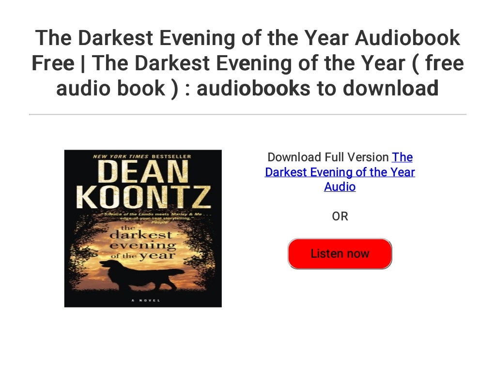 the darkest evening of the year summary