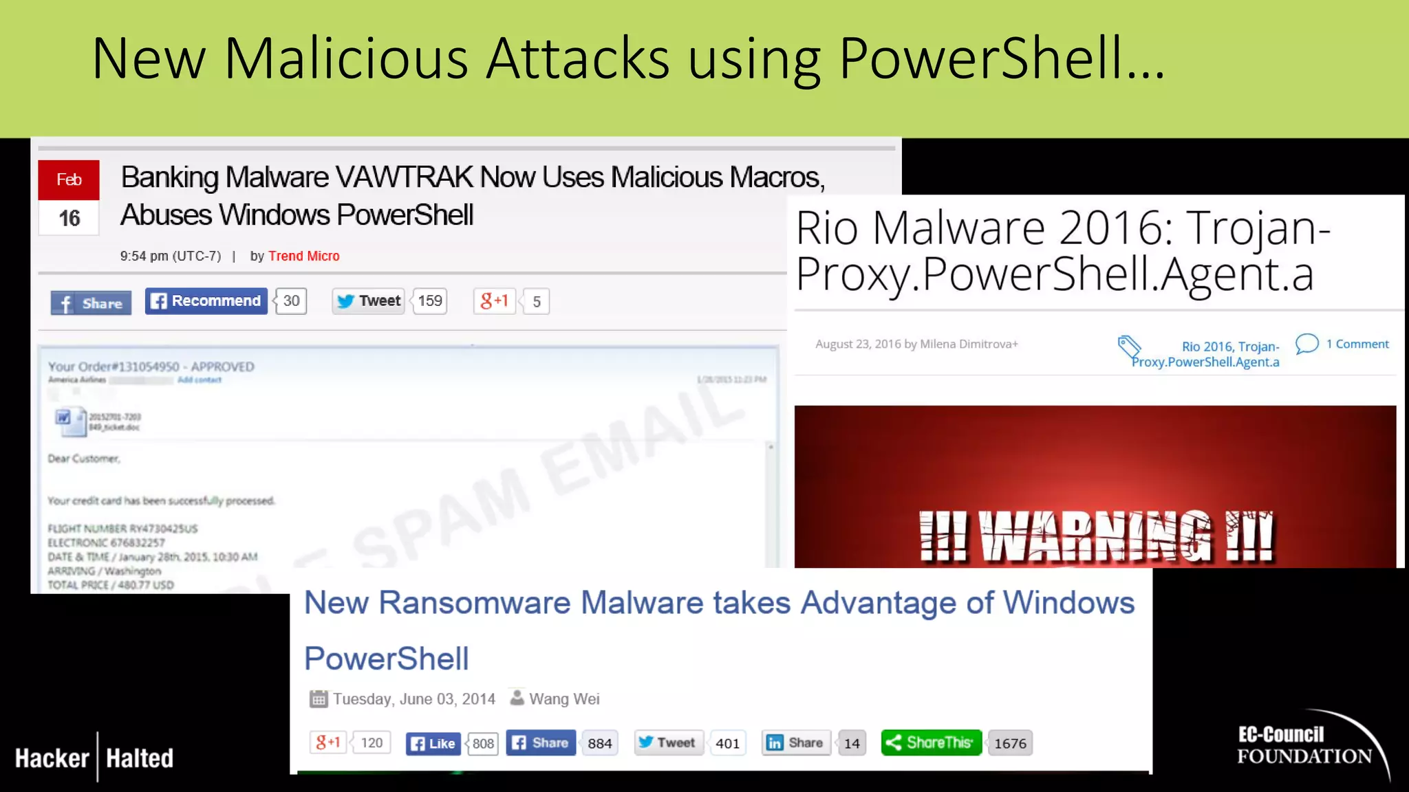 New Malicious Attacks using PowerShell…
 