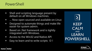 The Dark Side of PowerShell by George Dobrea | PDF