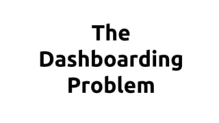 The 
Dashboarding 
Problem 
 