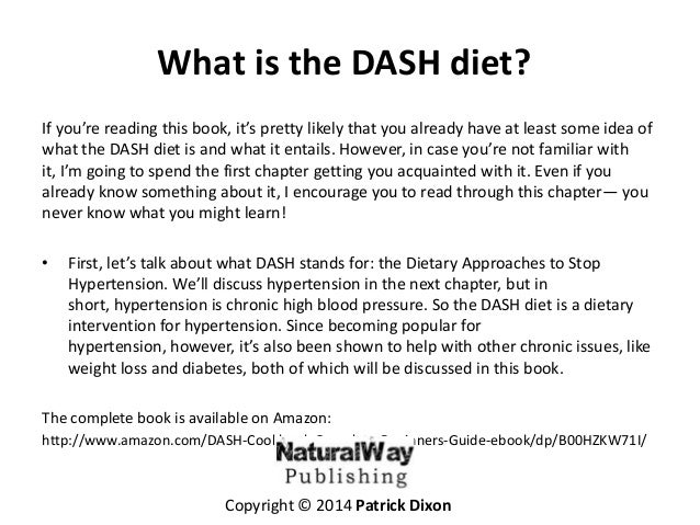 The Dash Diet Cookbook and Complete Beginners Guide