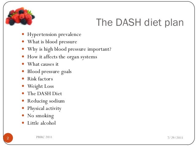 The dash diet plan