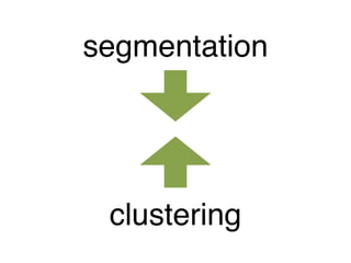 segmentation 
clustering 
 