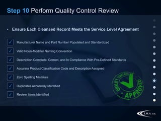 The Data Cleansing Process - A Roadmap to Material Master Data Quality ...