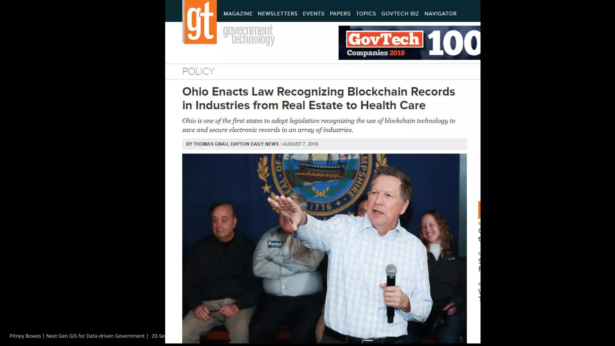 Pitney Bowes | Next Gen GIS for Data-driven Government | 20-Sep-18 33
 