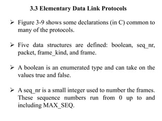 Lecture Notes Unit III The DataLink Layer | PDF