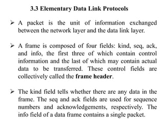 Lecture Notes Unit III The DataLink Layer | PDF