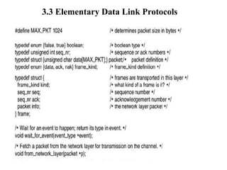 Lecture Notes Unit III The DataLink Layer | PDF