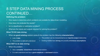 The 8 Step Data Mining Process | PPTX | Email | Internet