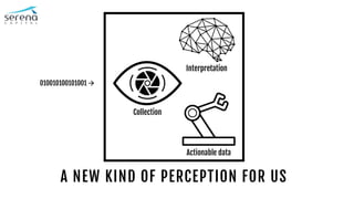010010100101001 
A NEW KIND OF PERCEPTION FOR US
Collection
Interpretation
Actionable data
 