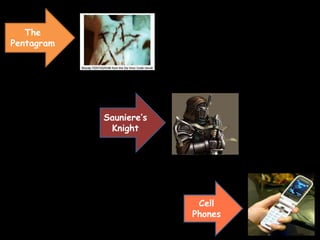 The
Pentagram
Sauniere’s
Knight
Cell
Phones
 