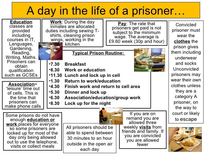 a day in the life of a prisoner essay