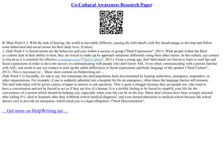 The Deaf In Society Essay | PPT