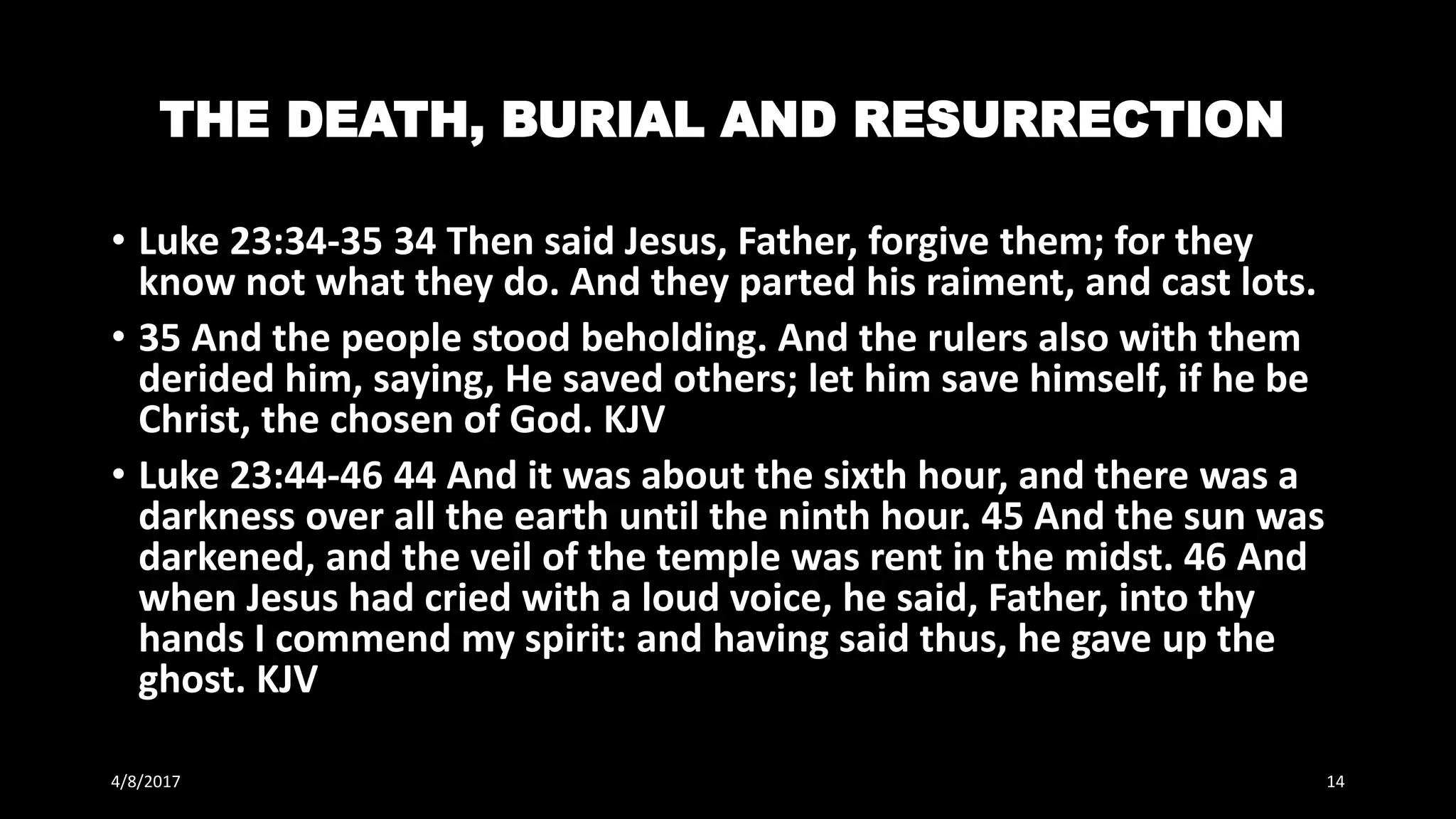 Death And Ruler The death burial and resurrection | PPTX