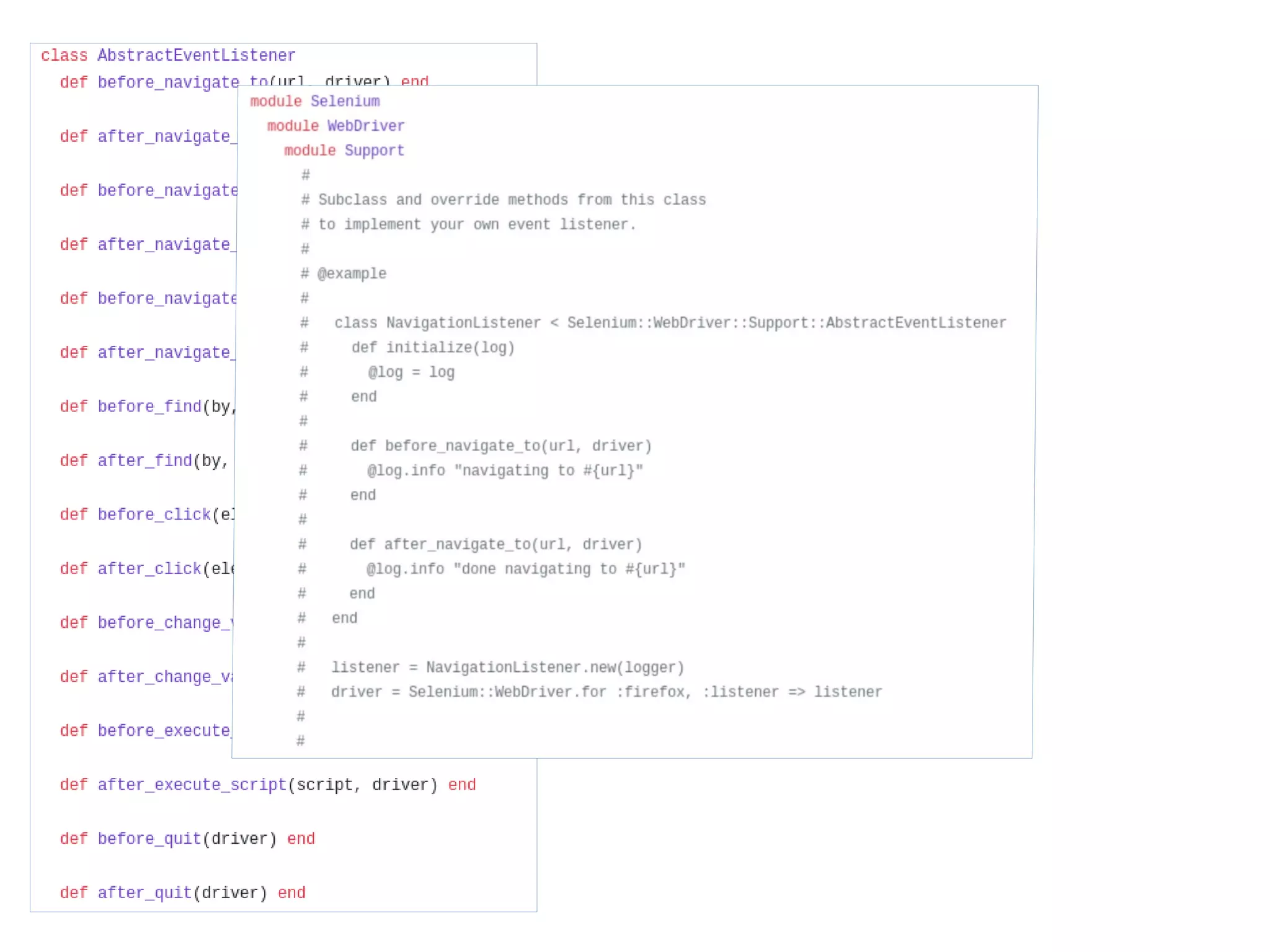 Abstract Event Listener
 