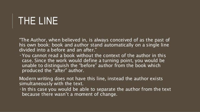 The death of the author