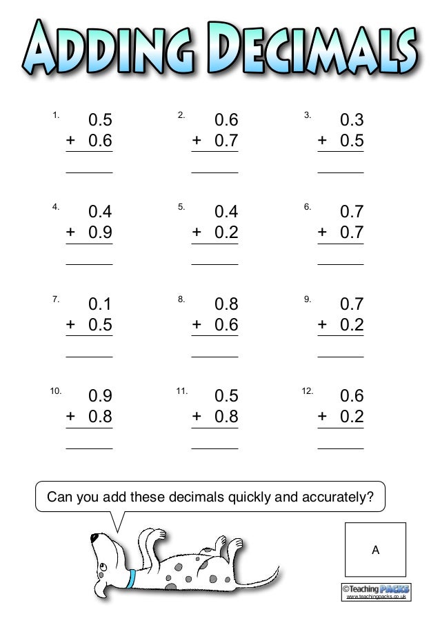 The Decimals Pack The Decimals Pack
