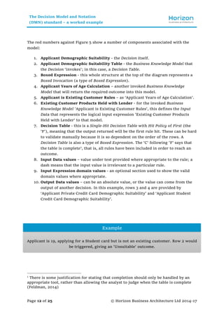The Decision Model and Notation (DMN) standard - a worked example | PDF