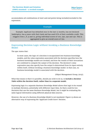 The Decision Model and Notation (DMN) standard - a worked example | PDF