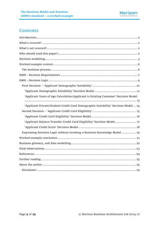 The Decision Model and Notation (DMN) standard - a worked example | PDF