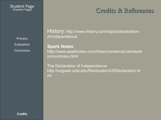cliff notes for declaration of independence