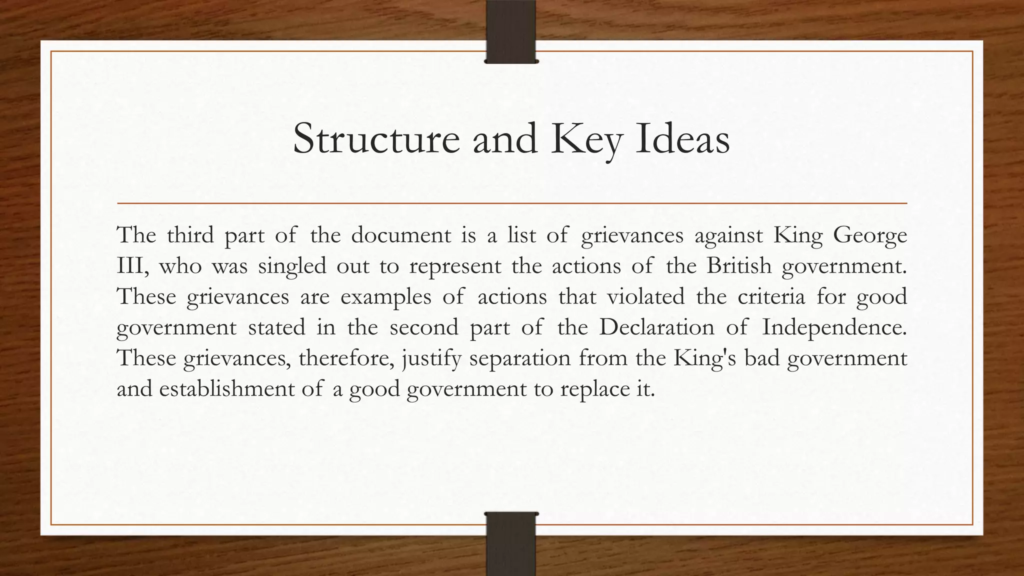 list of the 27 grievances of the declaration of independence