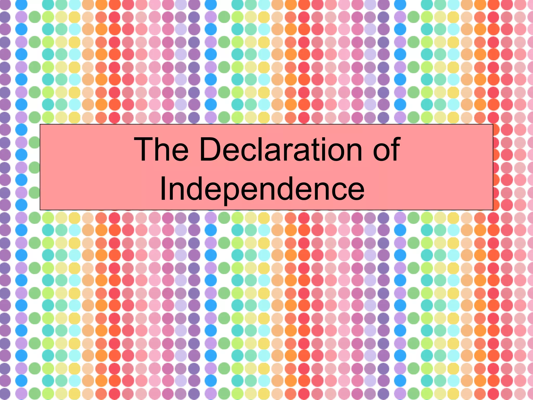governors rebuttle to declaration of independence