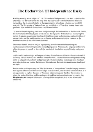 rhetorical situation declaration of independence