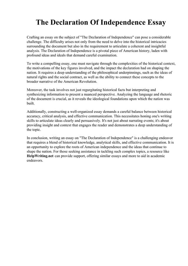 The Declaration Of Independence Essay.pdf