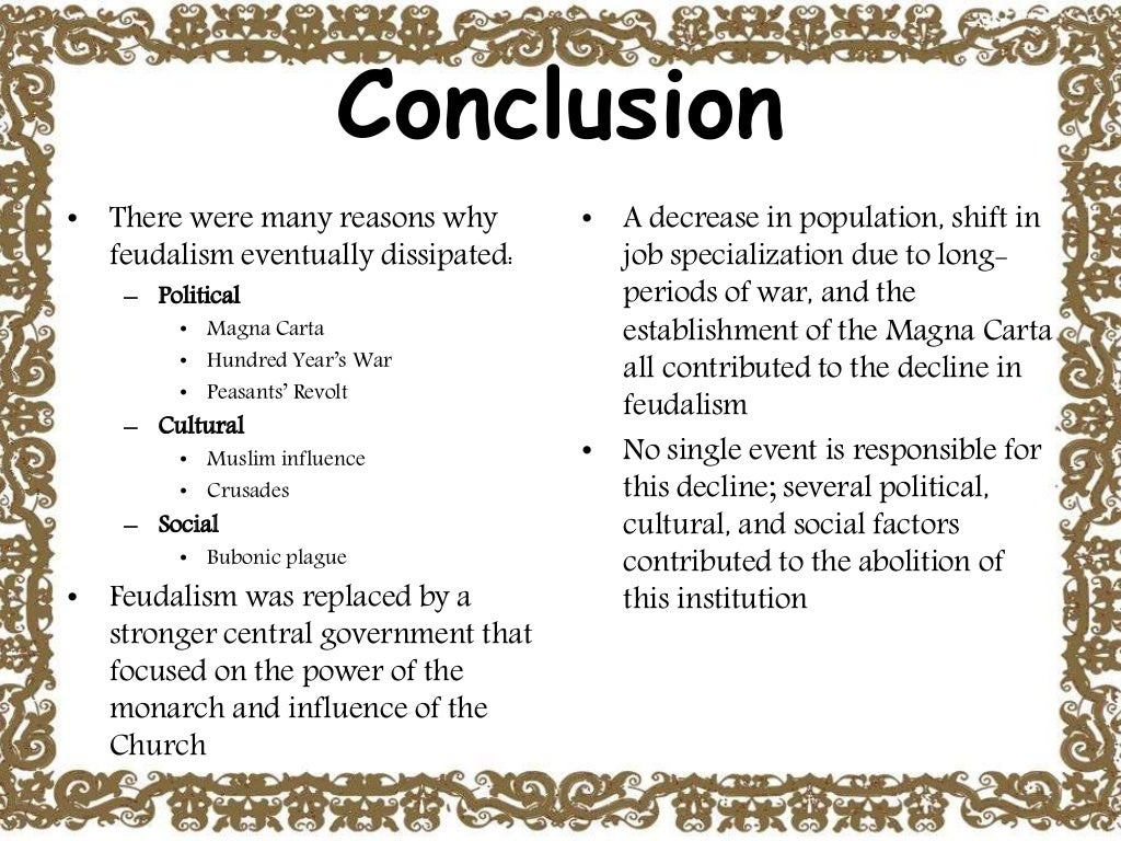 Decline of Feudalism Summary