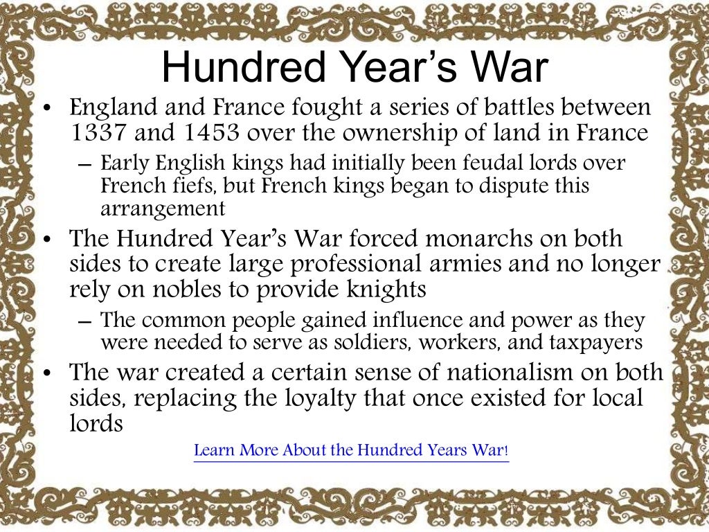 Decline of Feudalism Summary