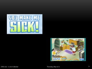 CNIE 2012 © 2012 K.Becker   Thursday, May-10-12   21
 