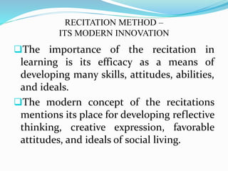 The deductive, inductive and recitation method of teaching | PPTX ...