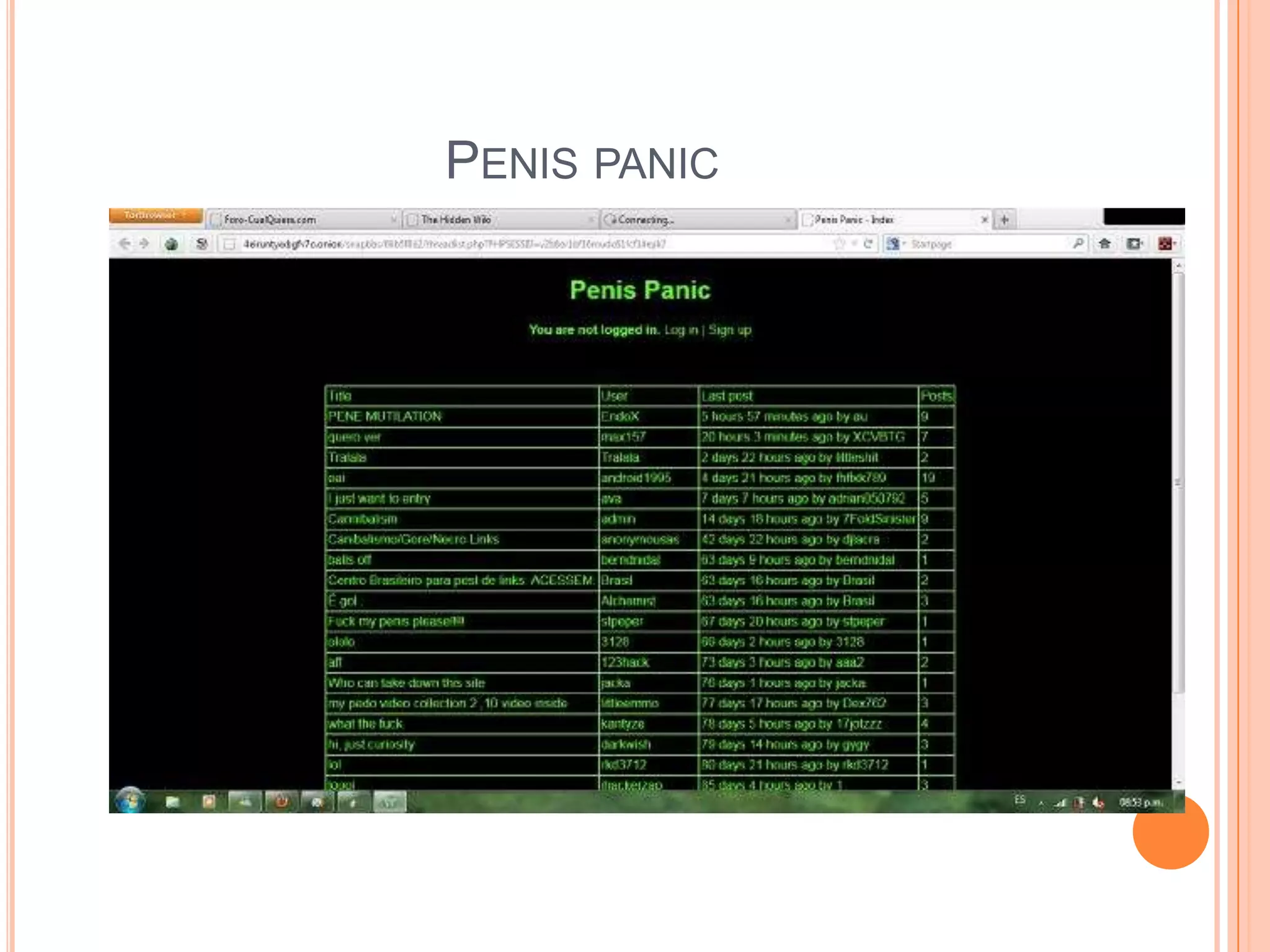 PENIS PANIC
 