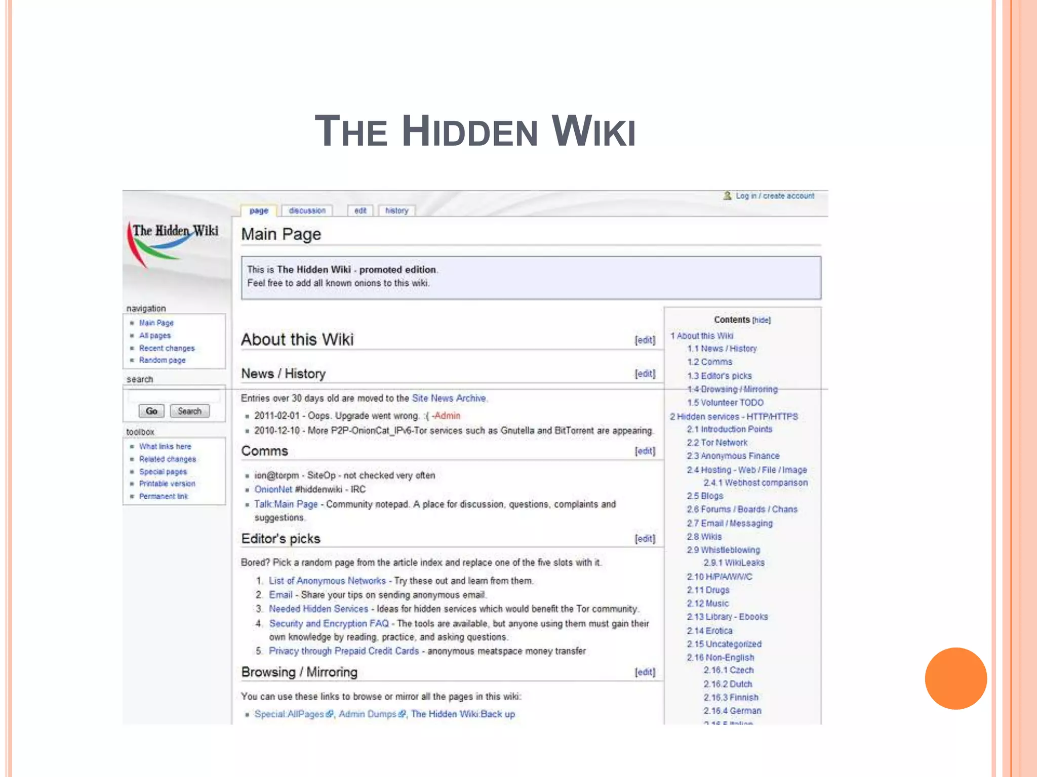 THE HIDDEN WIKI
 
