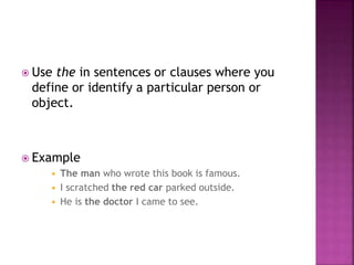 The definite article | PPTX