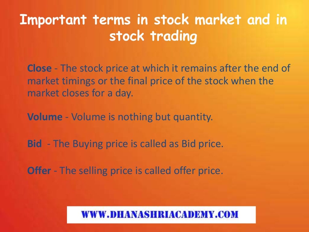 The Definition of a Stock