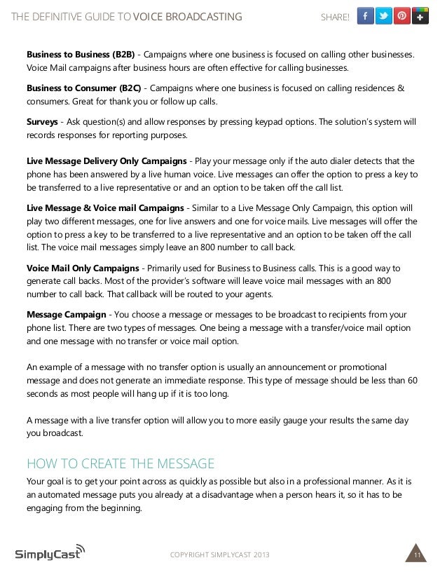 voicemail message templates