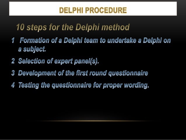 The delphi method final ppt