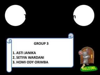 The Deluded Dragon
GROUP 3
1. ASTI JANIKA
2. SETIYA WARDANI
3. HOMI ODY ORIMBA
 
