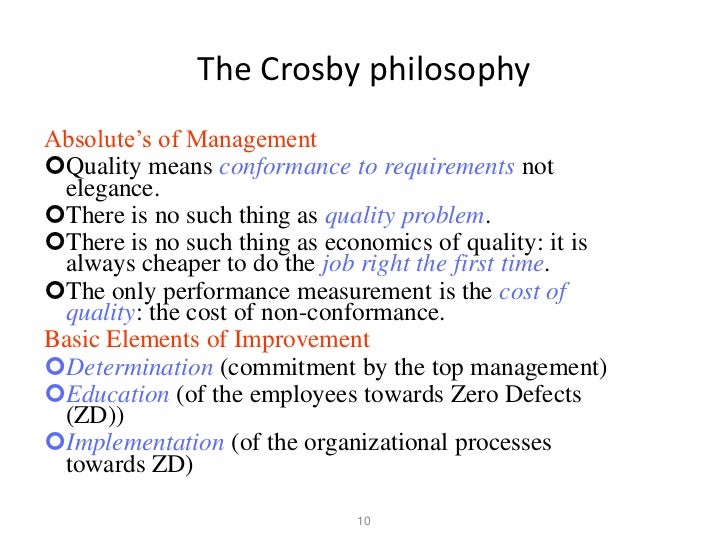 The deming philosophy
