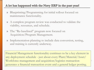 The Department of the Navy Financial management (ERP)